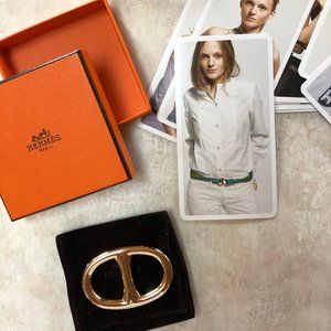 Hermes Chaine d'Ancre scarf ring with BONUS Cards